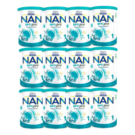 Nestlé Nan Optipro 1 Leche de Inicio, 12X800 gr