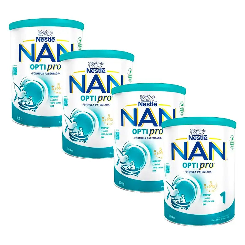 Nestlé Nan Optipro 1 Leche de Inicio, 4X800 gr