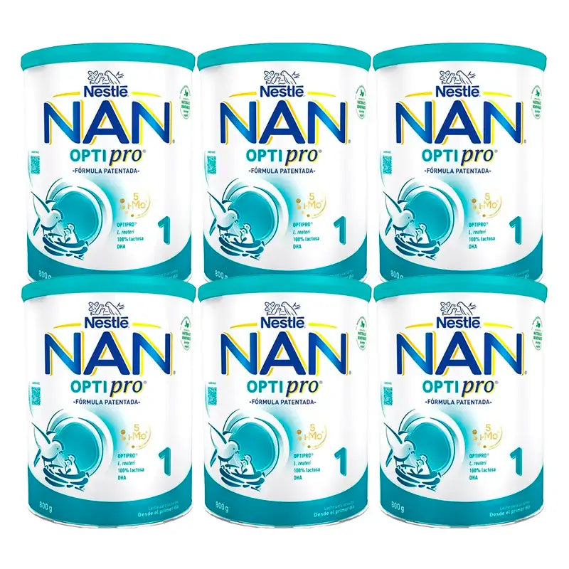 Nestlé Nan Optipro 1 Leche de Inicio, 6x800 gr