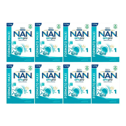 Nestlé Nan Optipro 1 Leche de Inicio, 8X1200 gr