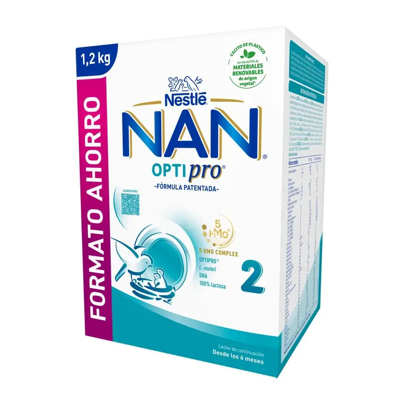 Nestlé Nan Optipro 2 Leche de Continuación, 1200 gr