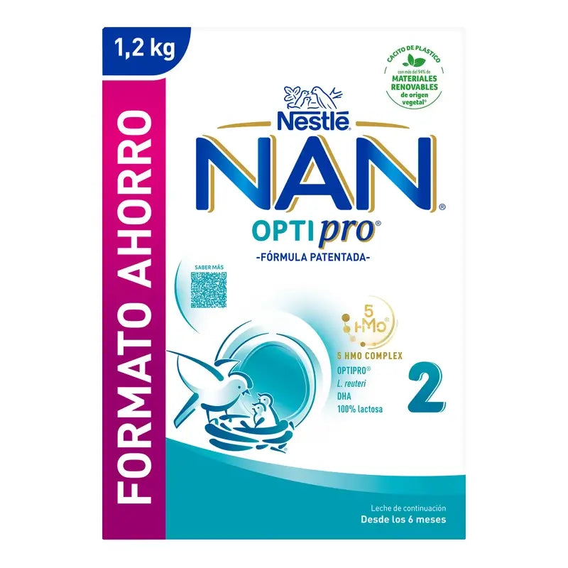 Nestlé Nan Optipro 2 Leche de Continuación, 1200 gr