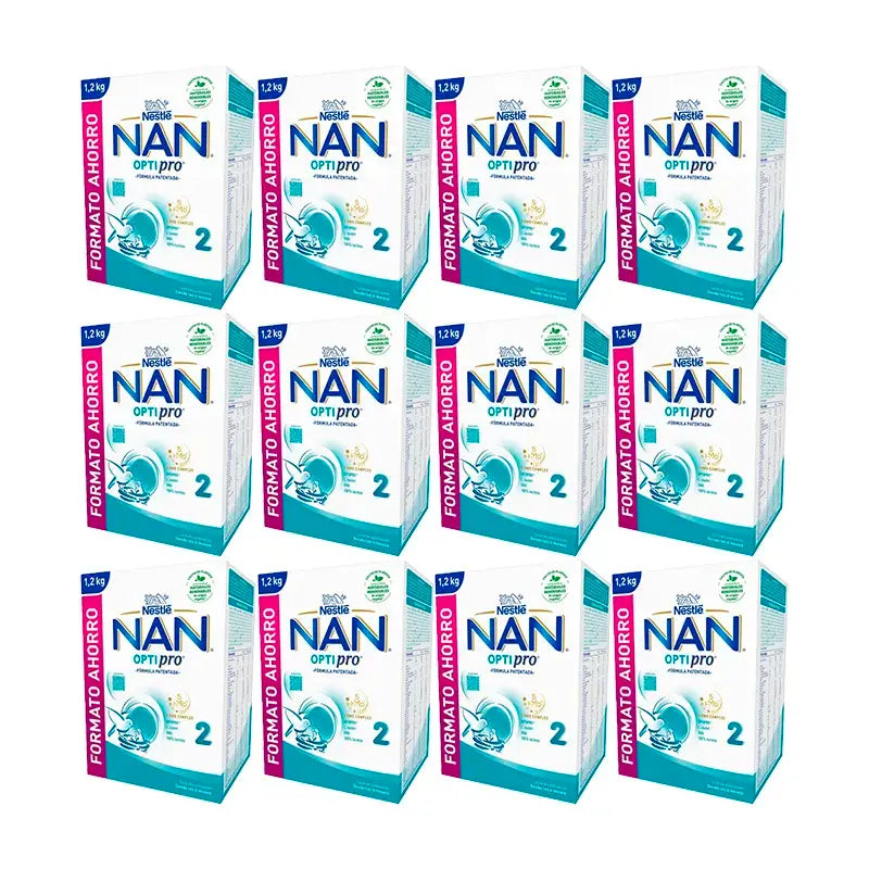 Nestlé Nan Optipro 2 Leche de Continuación, 12X1200 gr