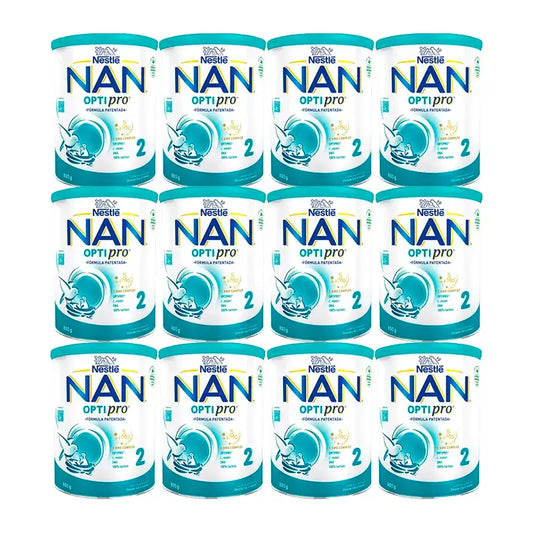 Nestlé Nan Optipro 2 Leche de Continuación, 12X800 gr