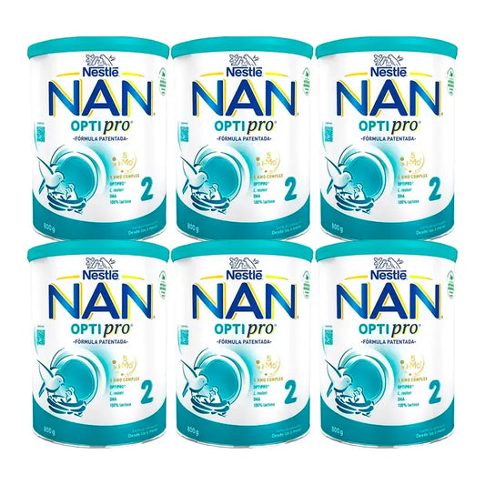 Nestlé Nan Optipro 2 Leche de Continuación, 6 x 800 gr