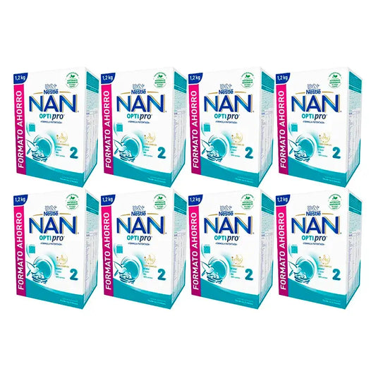 Nestlé Nan Optipro 2 Leche de Continuación, 8X1200 gr