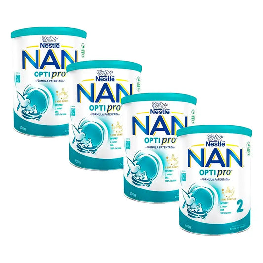 Nestlé Nan Optipro 2 Leche de Continuación, Pack 4X800 gr