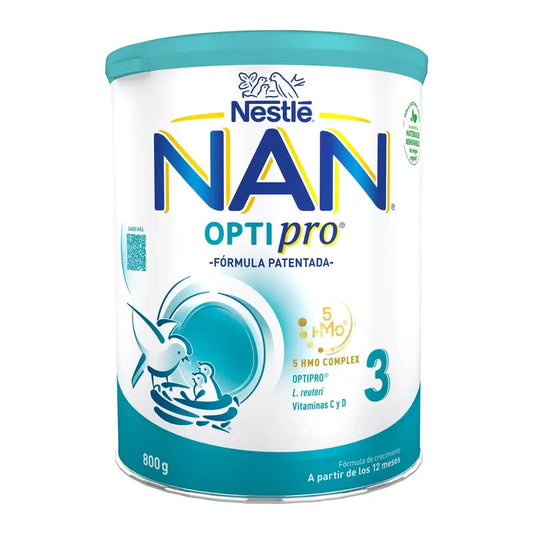 Nestlé Nan Optipro 3 Leche de Crecimiento, 800 gr