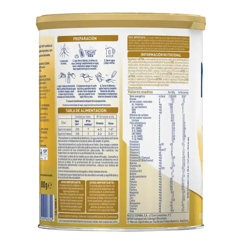 Nestlé Nan Supreme Pro 2 Leche de Continuación, Pack 6x800 gr