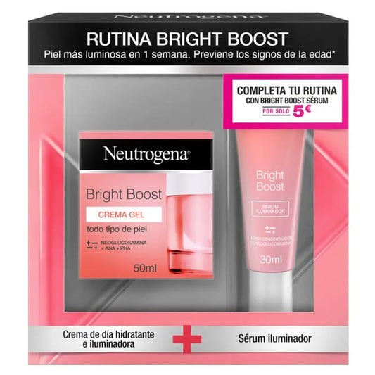 Neutrogena Bright Boost Pack Crema Gel de Día 50 ml + Serum Facial 30ml