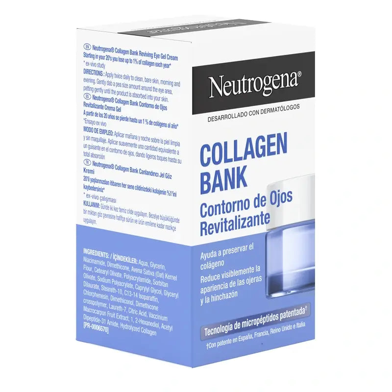 Neutrogena Collagen Bank Contorno De Ojos Revitalizante Crema Gel , 15 ml