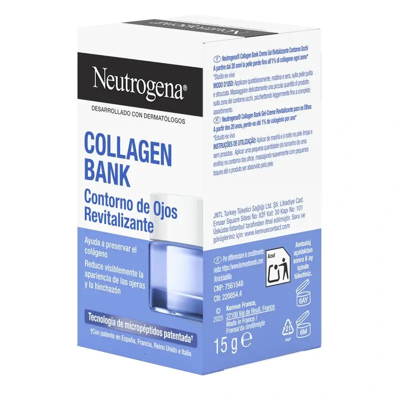 Neutrogena Collagen Bank Contorno De Ojos Revitalizante Crema Gel , 15 ml