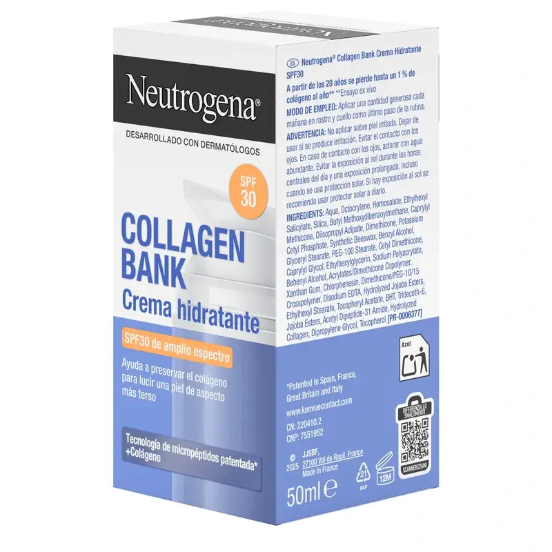 Neutrogena Collagen Bank Crema Hidratante Facial Spf30 , 50 ml