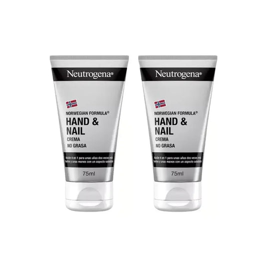 Neutrogena Crema De Manos Y Uñas, Reparadora Y Fortalecedora, 2X75 Ml