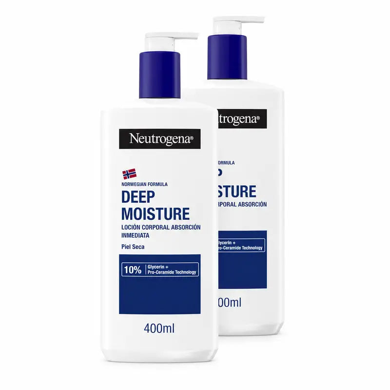 Neutrogena Crema Hidratante Corporal Piel Seca, Pack 2 x 400 ml