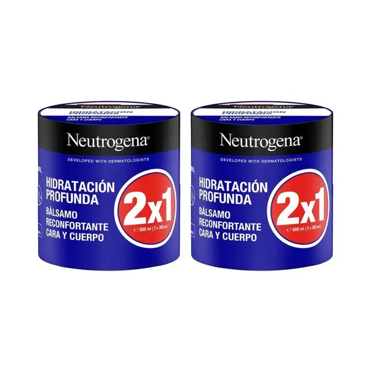 Neutrogena Crema Hidratante Reconfortante Facial Y Corporal Pack, 2X2X300 Ml