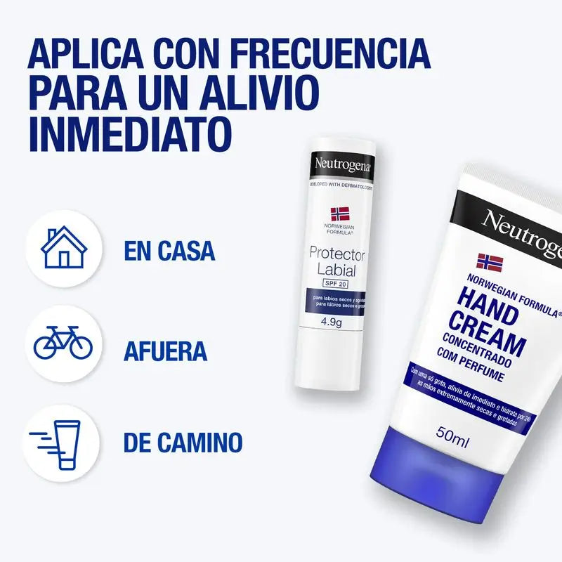 Neutrogena Pack Crema de Manos Reparadora 50ml + Labial SPF 20 4.8gr