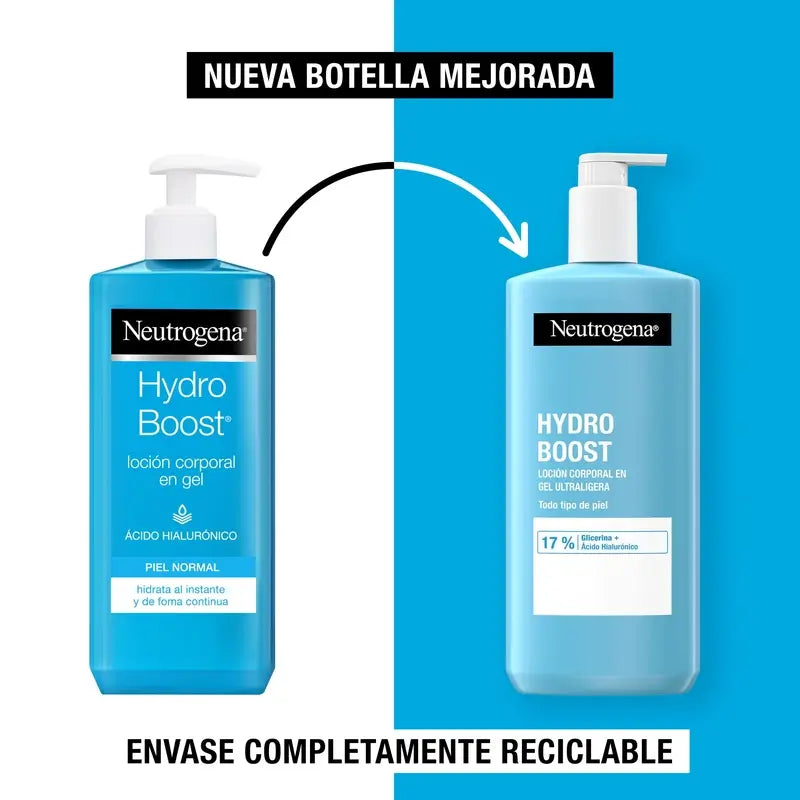 Neutrogena Hydro Boost Crema Hidratante Corporal En Gel Ultraligera, 2X400 Ml