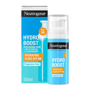 Neutrogena Hydro Boost Crema Fluida Hidratante Facial SPF 50, 50 ml