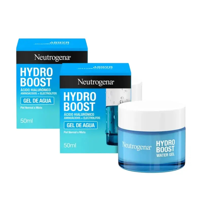 Neutrogena Hydro Boost Gel De Agua Crema Hidratante Facial, 2X50 Ml