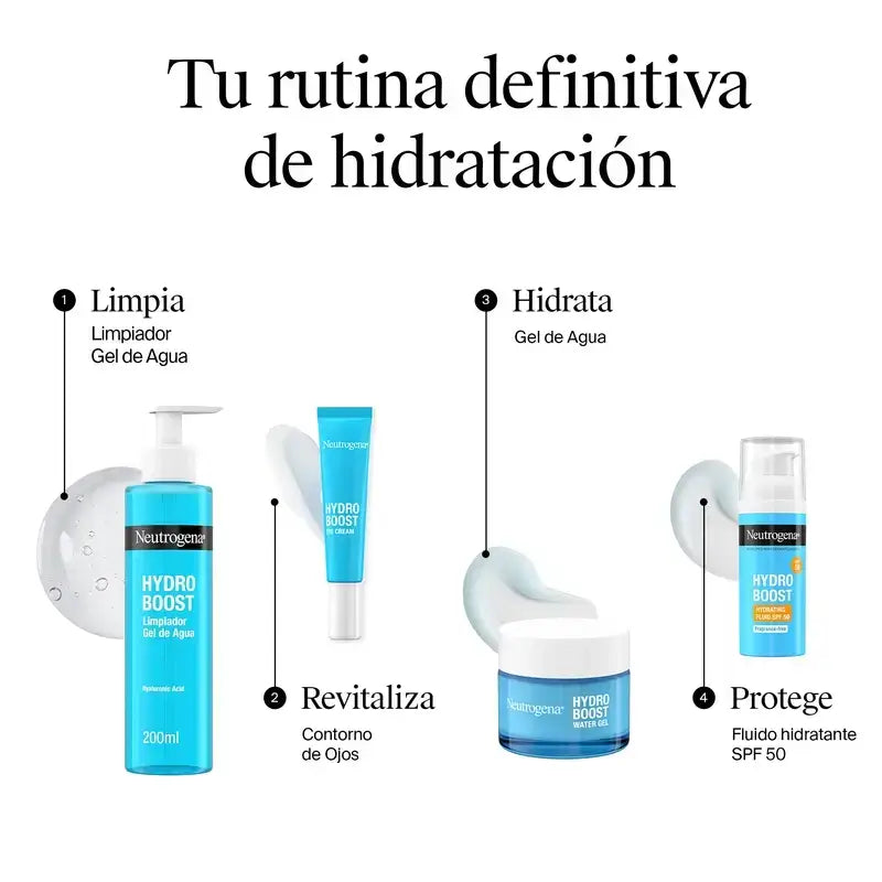 Neutrogena Hydro Boost Gel De Agua Crema Hidratante Facial, 2X50 Ml