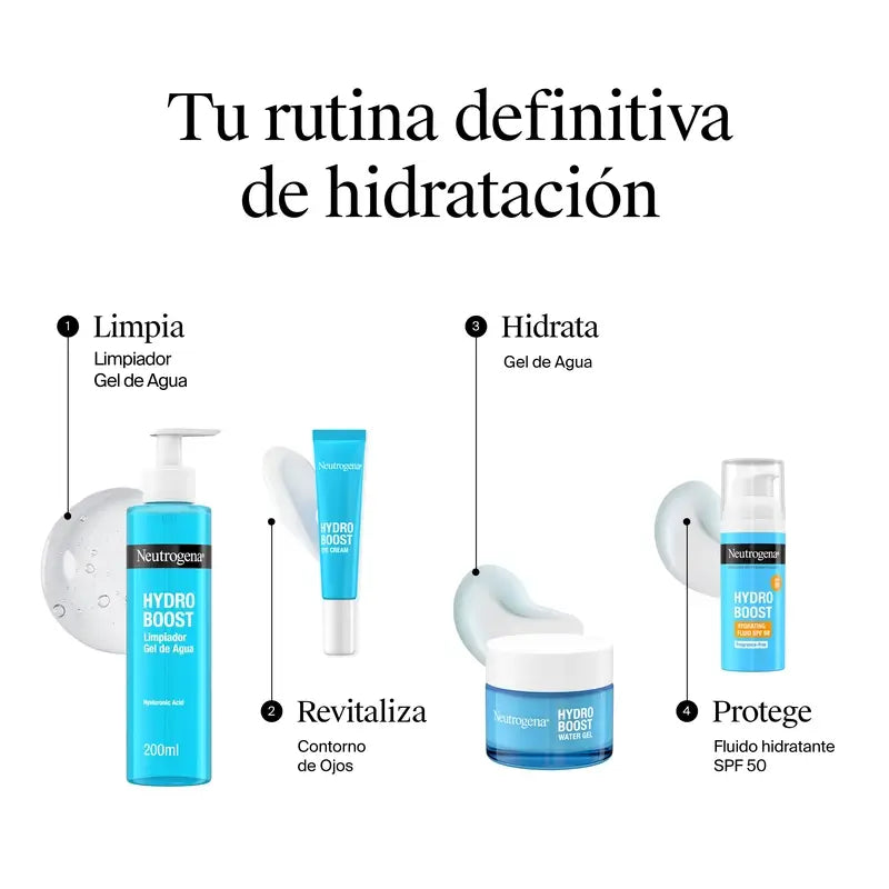 Neutrogena Hydro Boost Gel Limpiador Facial Ácido Hialurónico, 200 ml