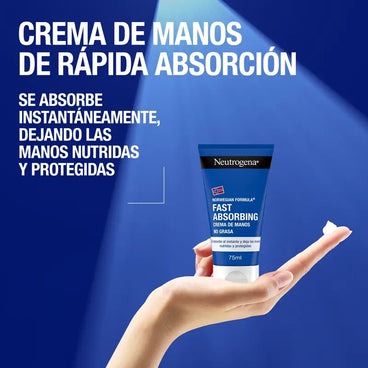 Neutrogena  Crema de Manos Reparadora Absorción Rápida, 75 ml