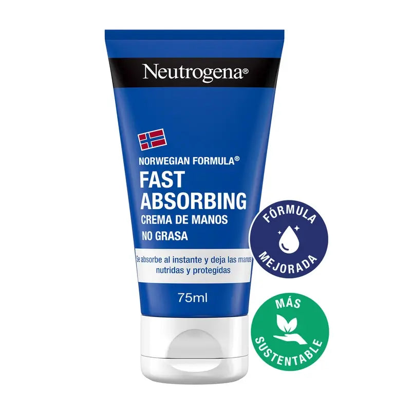 Neutrogena  Crema de Manos Reparadora Absorción Rápida, 75 ml