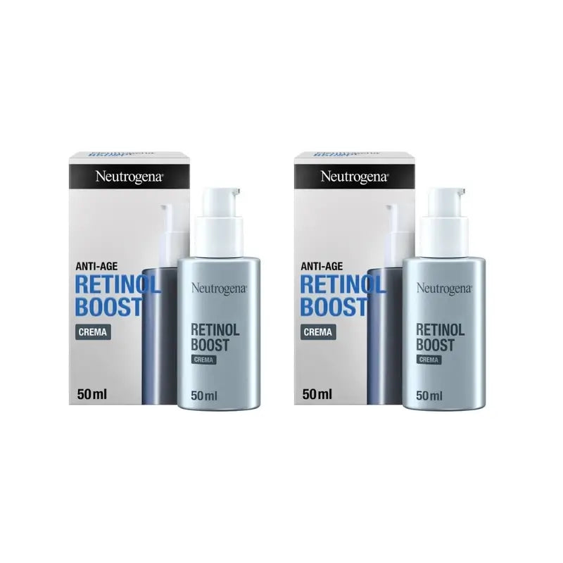 Neutrogena Retinol Boost Crema Hidratante Facial Antiarrugas, 2X50 Ml