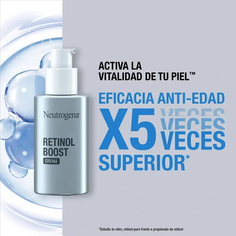 Neutrogena Retinol Boost Crema Hidratante Facial Antiarrugas, 2X50 Ml
