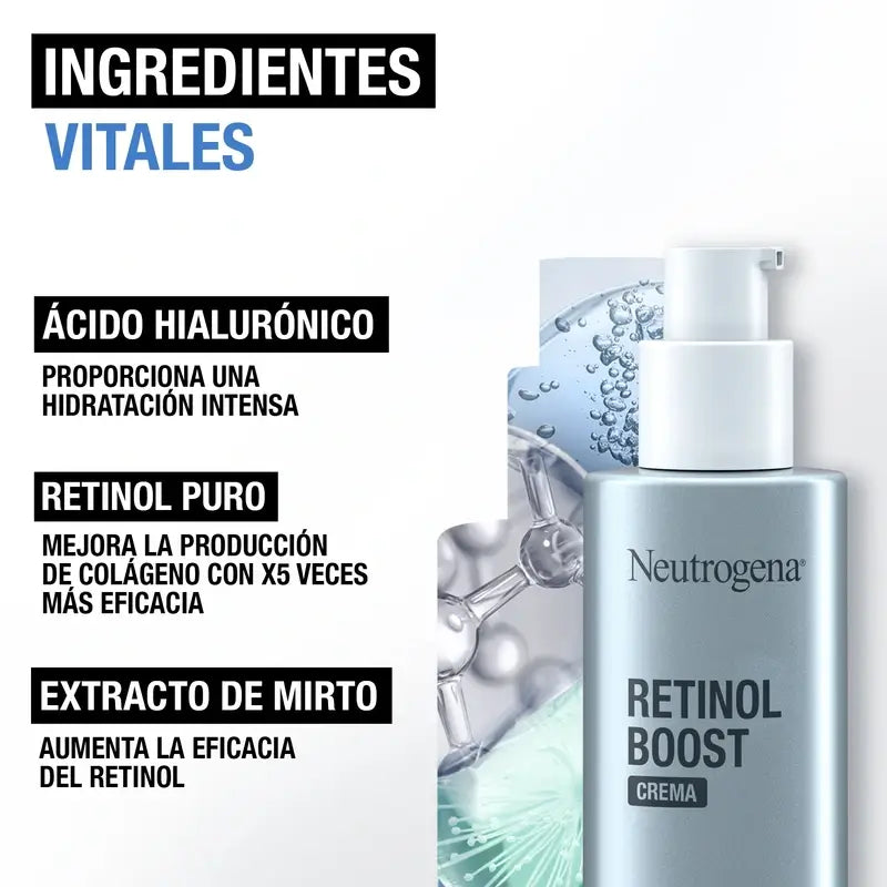 Neutrogena Retinol Boost Crema Hidratante Facial Antiarrugas, 2X50 Ml