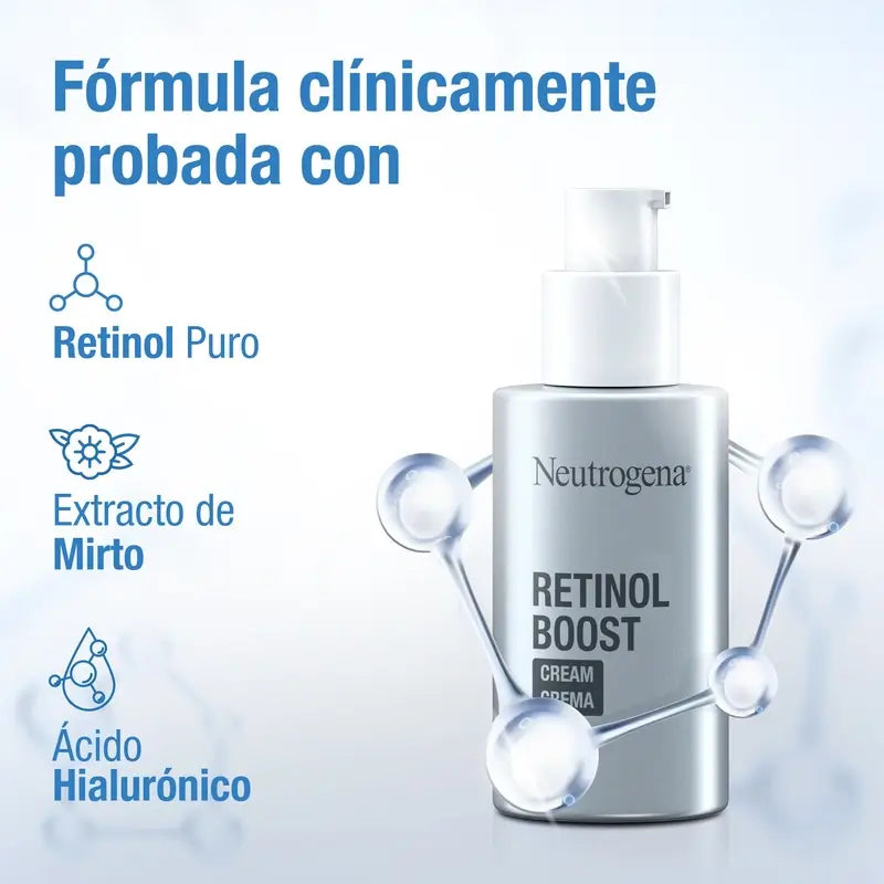 Neutrogena Retinol Boost Crema Hidratante Facial Antiarrugas, 2X50 Ml