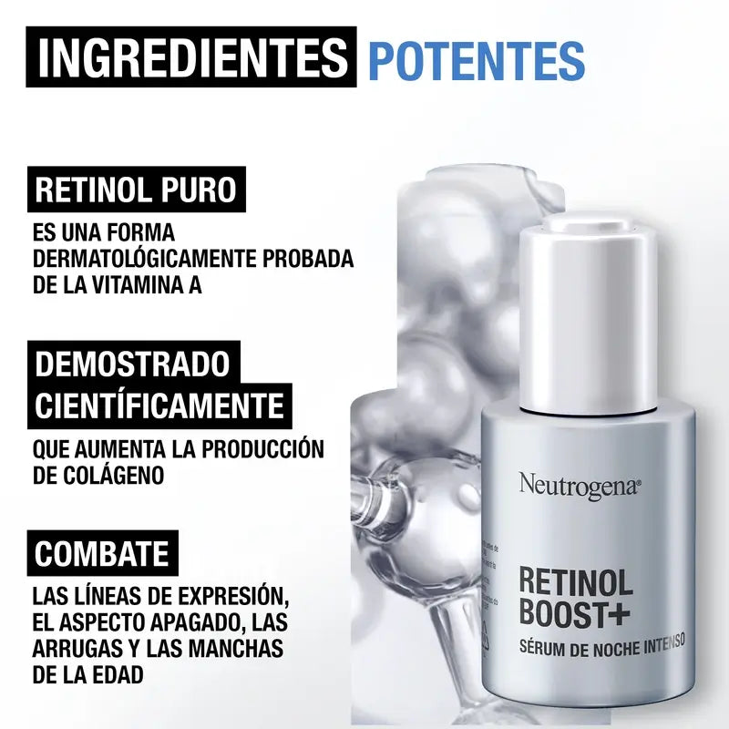 Neutrogena Retinol Boost Serum Facial Intenso Antiarrugas 0,23% Retinol, 2X30 Ml