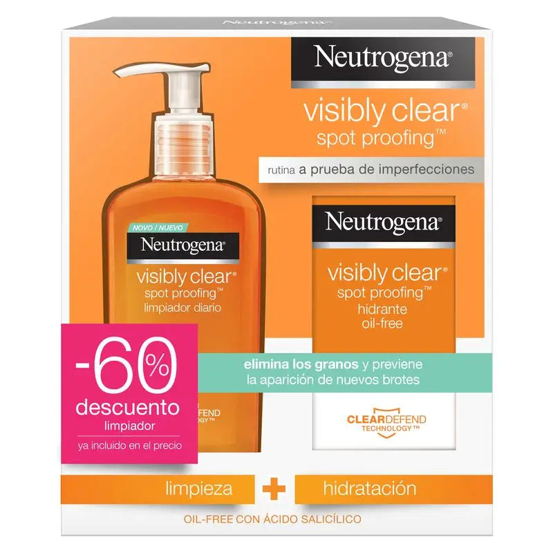 Neutrogena Visibly Clear Rutina Facial Limpiador + Hidratante