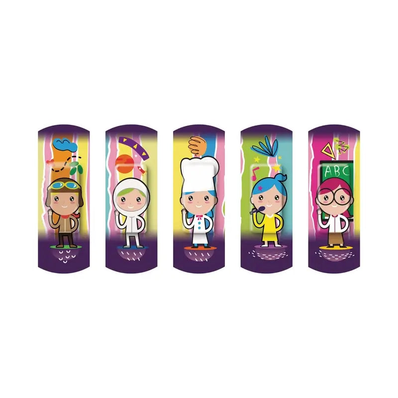 Nexcare Kids  Tira Protectora Infantil Diseño Profesiones Surtido , 20 unidades