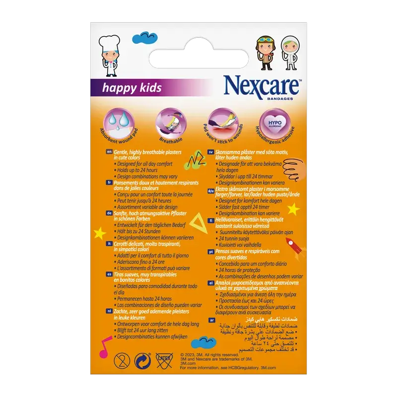 Nexcare Kids  Tira Protectora Infantil Diseño Profesiones Surtido , 20 unidades