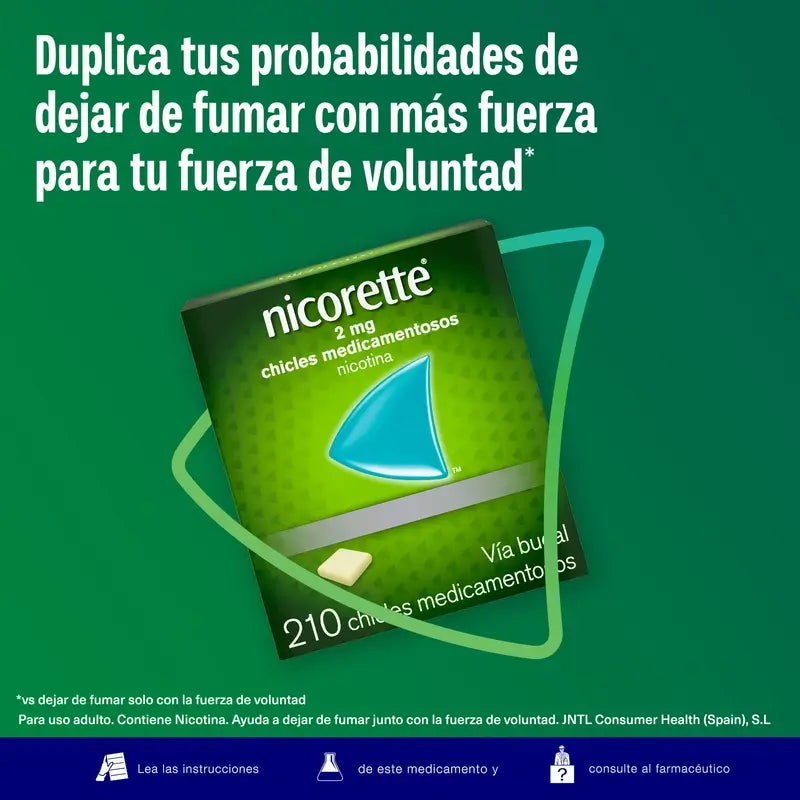Nicorette 2 mg 210 Chicles