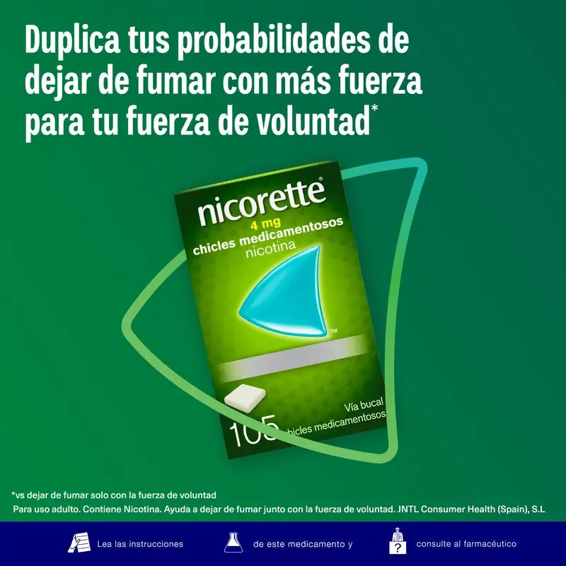 Nicorette 4 mg 105 Chicles