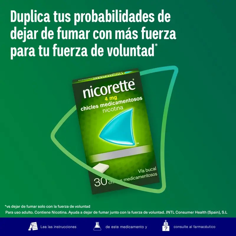 Nicorette 4 mg 30 Chicles