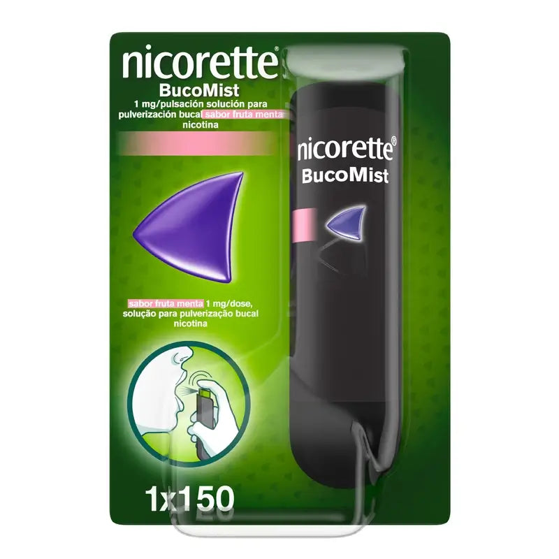 Nicorette® BucoMist 1 mg/pulsación solución para pulverización bucal sabor fruta menta