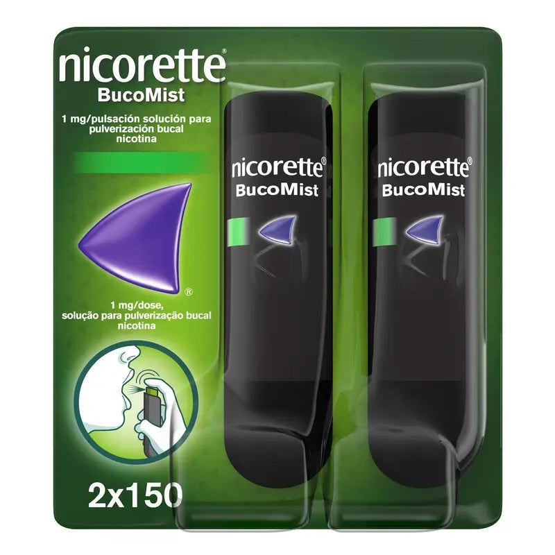 Nicorette® BucoMist 1 mg/pulsación solución para pulverización bucal. Pack de 2