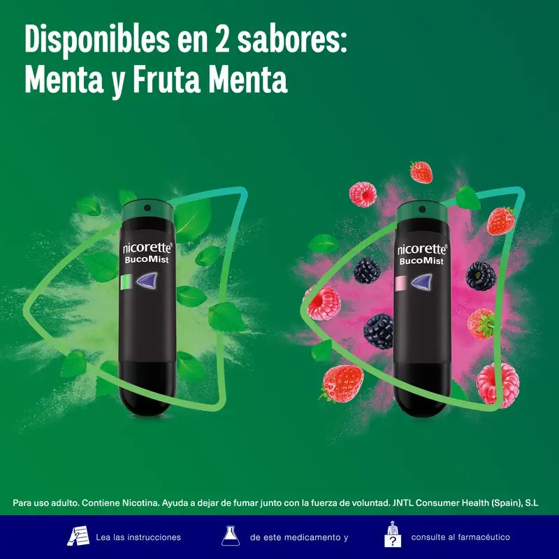Nicorette® BucoMist 1 mg/pulsación solución para pulverización bucal. Pack de 2