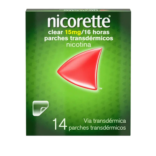 Nicorette Clear 15 mg/16 Horas, 14 Parches Transdérmicos