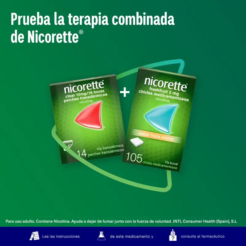 Nicorette Freshfruit 2 mg 105 Chicles
