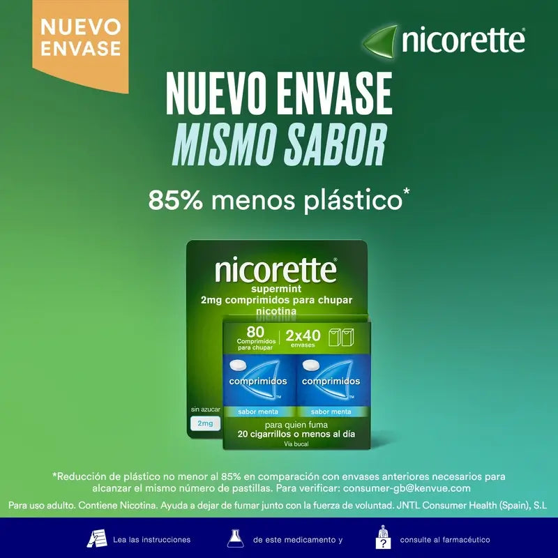 Nicorette Supermint, 80 comprimidos