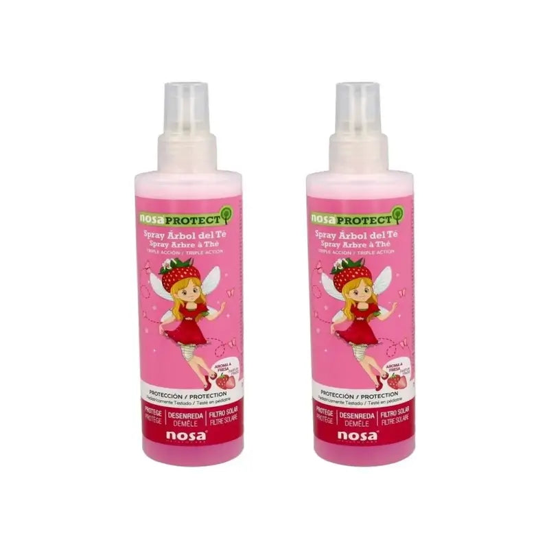 Nosa Spray Desenredante Árbol Del Té Rosa, 2X250 Ml