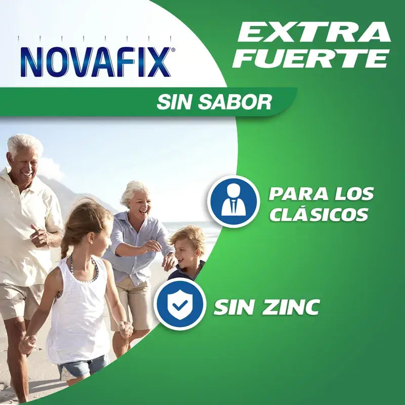 Novafix Extra Fuerte Crema Adhesiva Prótesis Dentales Sin Sabor 45 gr