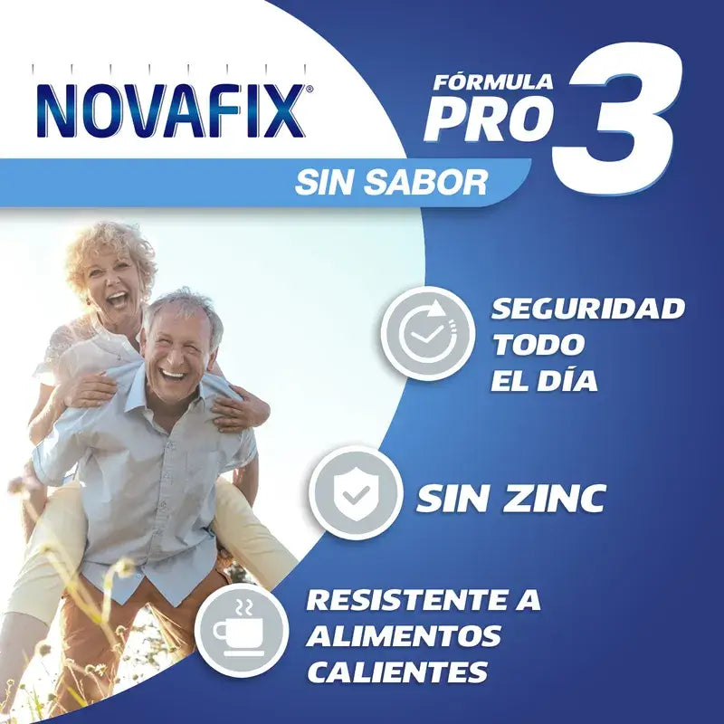 Novafix Pro3 Sin Sabor Crema Adhesiva Para Dentaduras Postizas , 50 gr