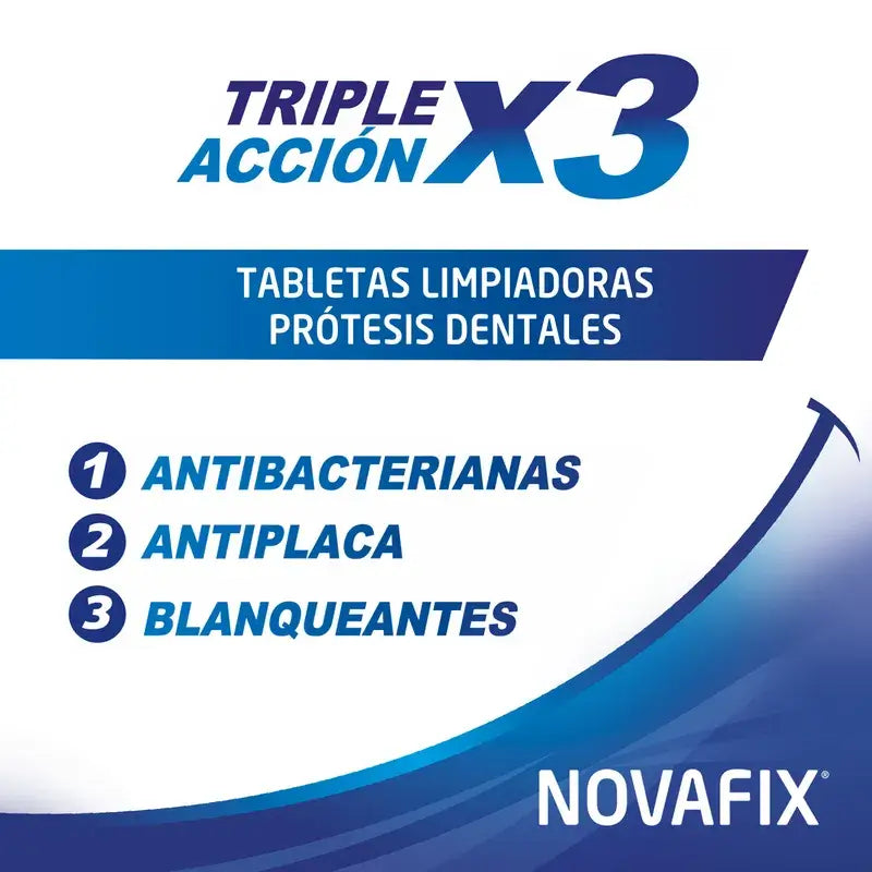 Novafix Tabletas Limpiadoras Triple Acción, 96 Unidades