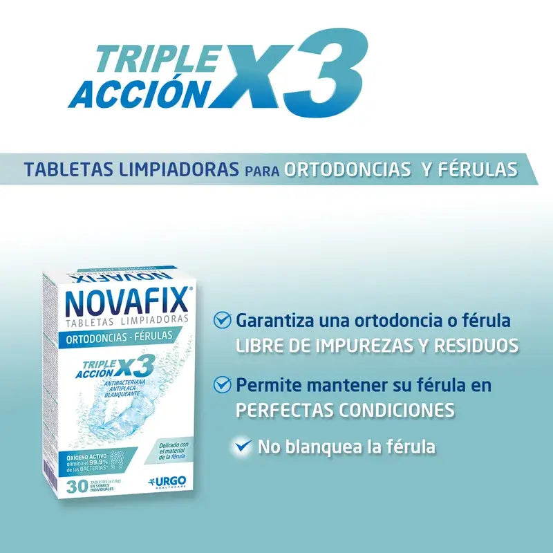 Novafix Tabletas Ortodoncias Y Ferulas , 30 unidades